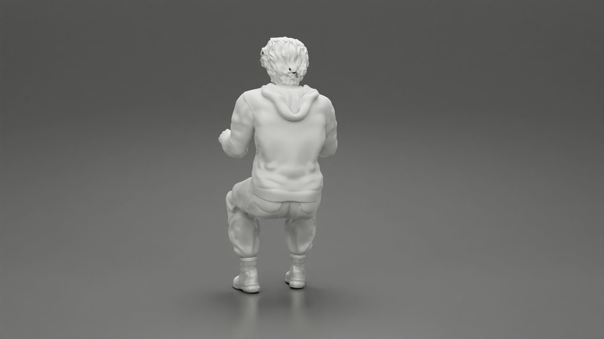 Man sitting on driver seat in car 3D print model_10