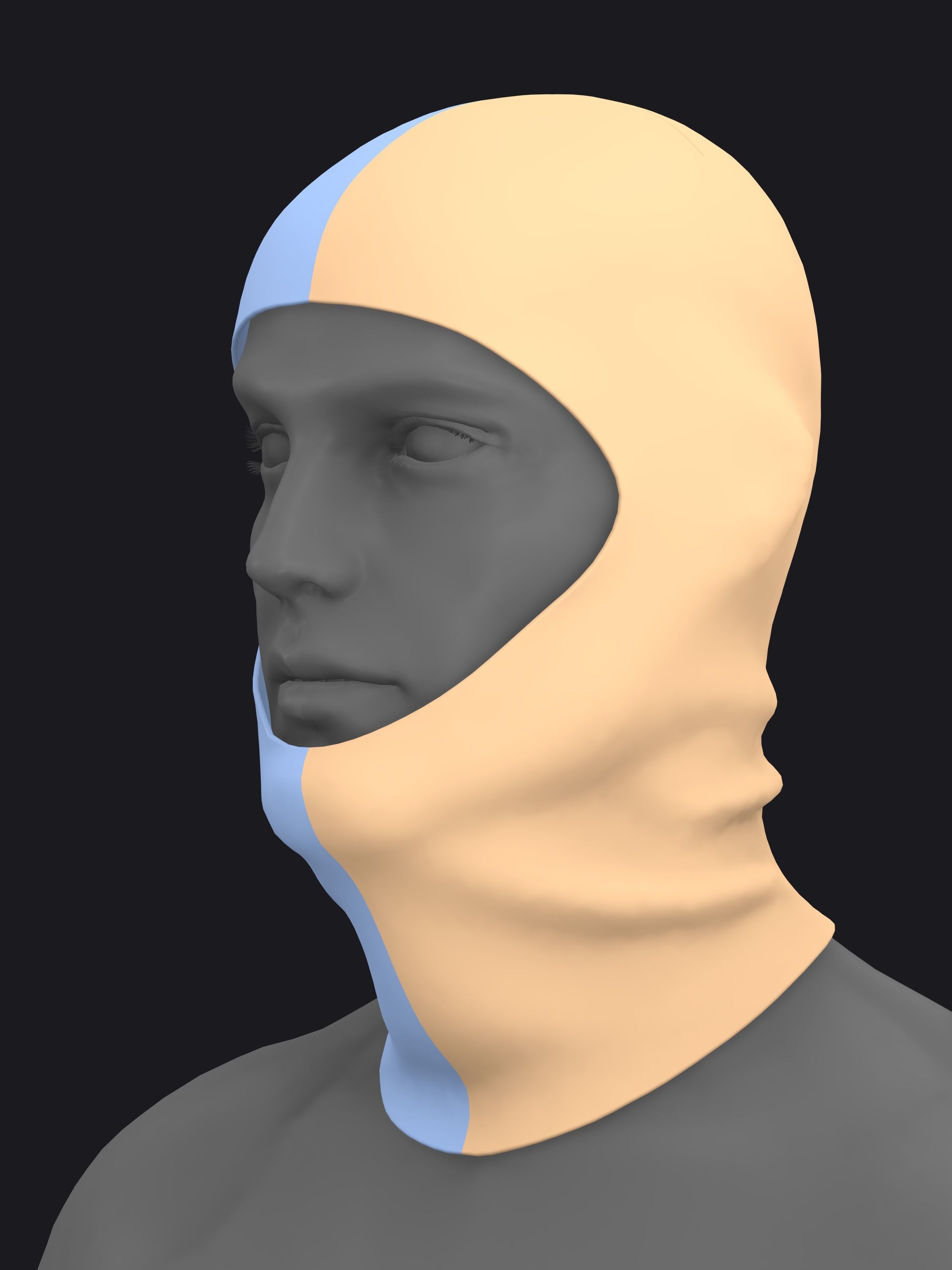 BASIC OPENFACE SKI MASK mv2 highpoly 3D model_2