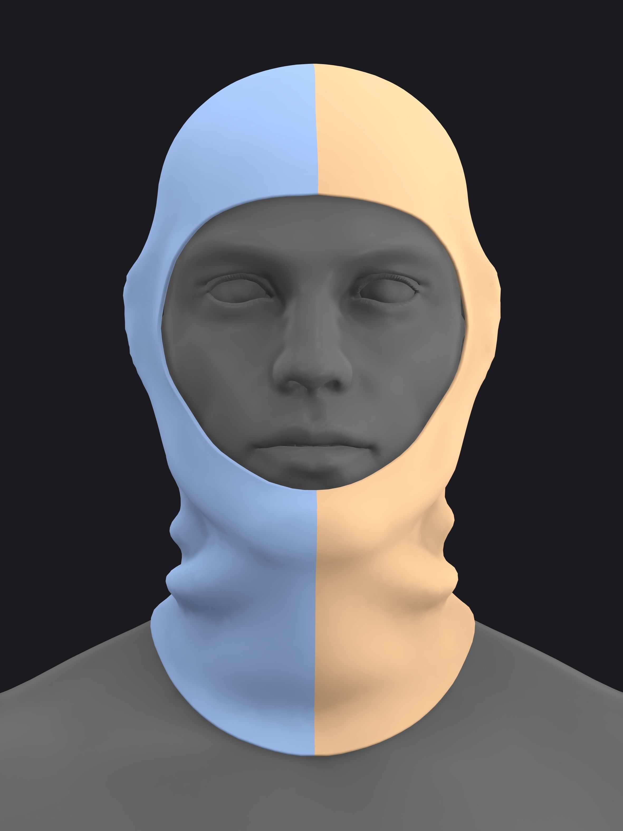 BASIC OPENFACE SKI MASK mv2 highpoly 3D model_1