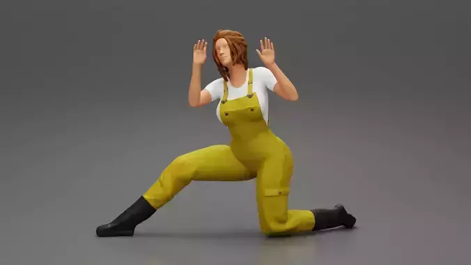 automotive mechanic girl with suit check the car