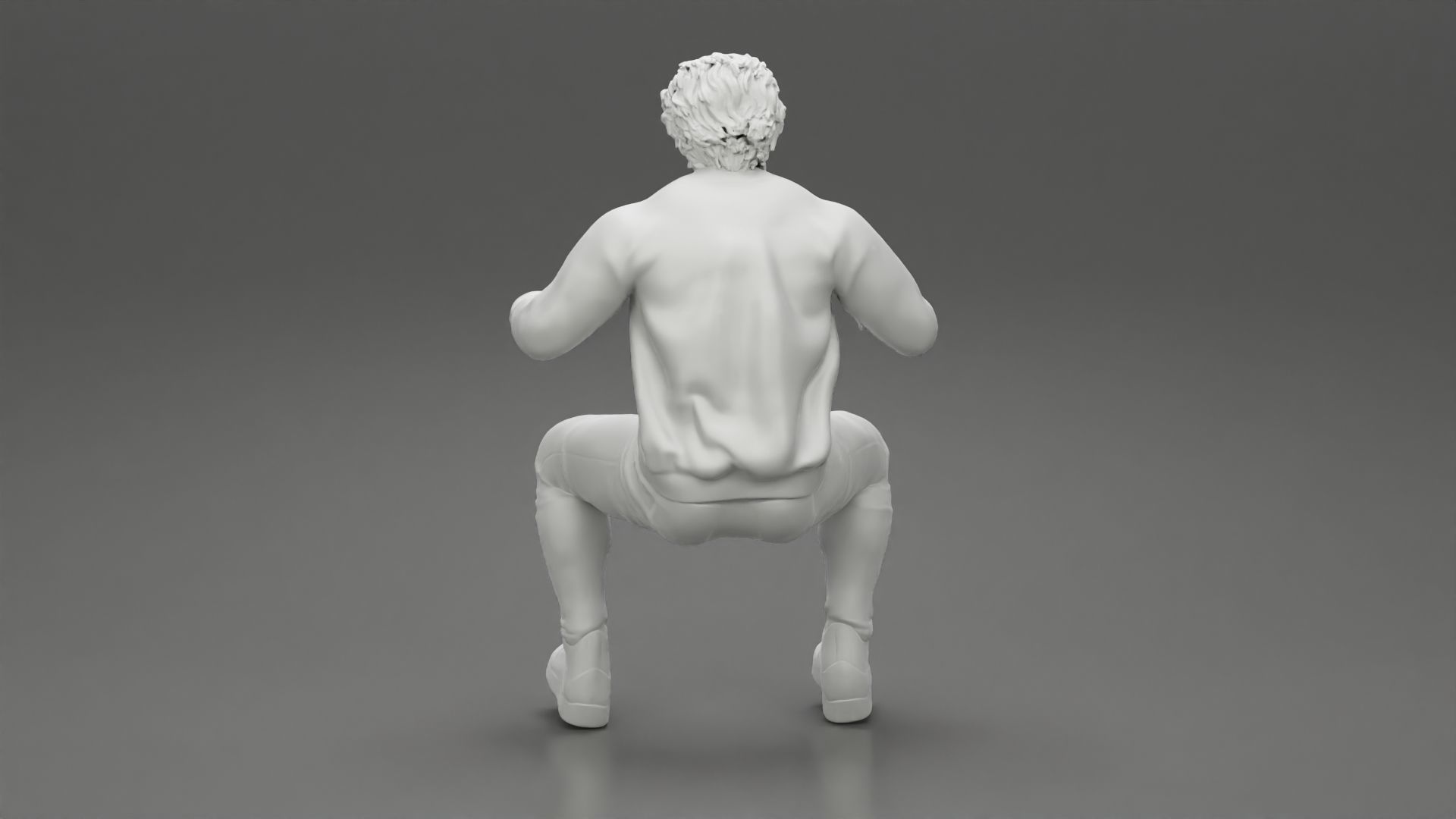 Young Motorbiker man riding pose 3D print model_8