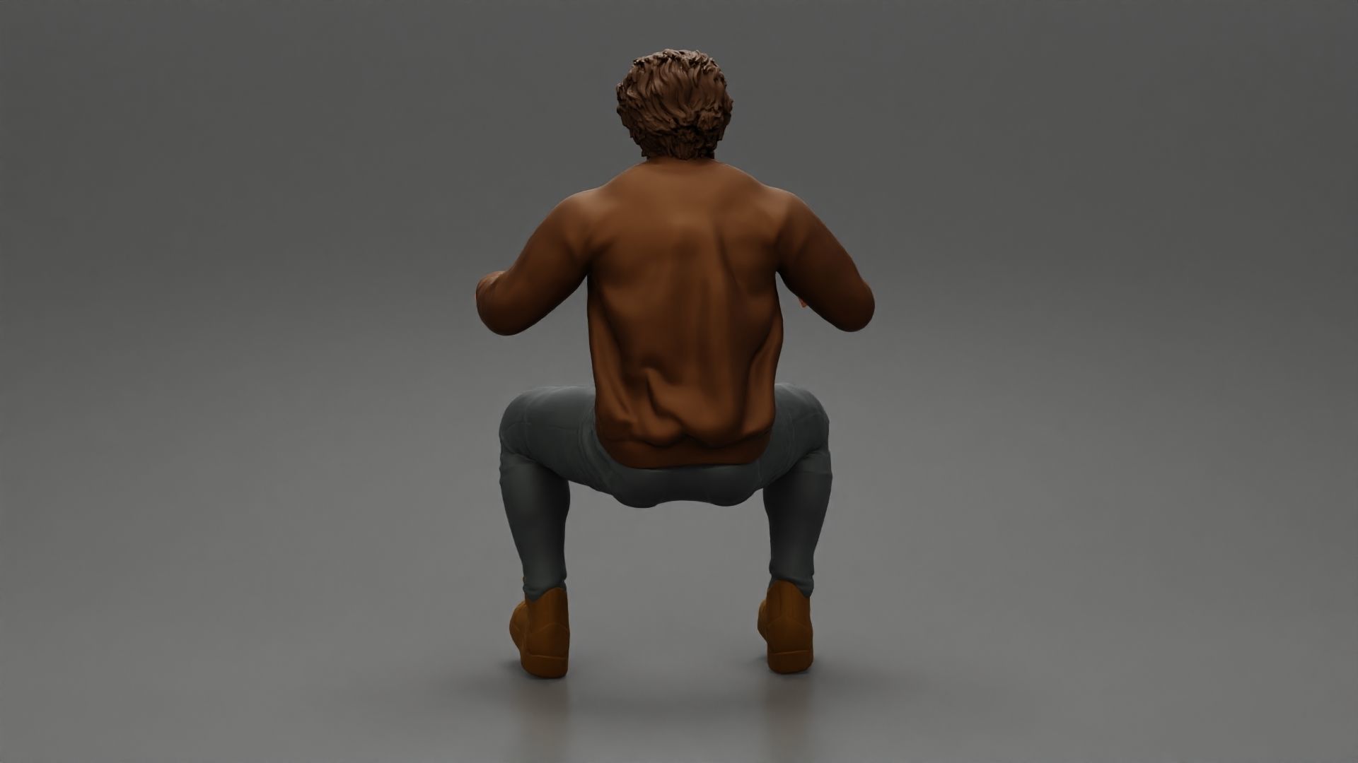 Young Motorbiker man riding pose 3D print model_2