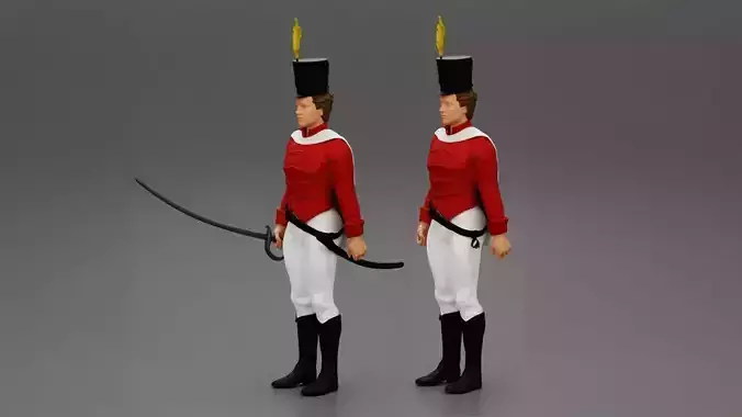 nutcracker man with and without sword 3D print model