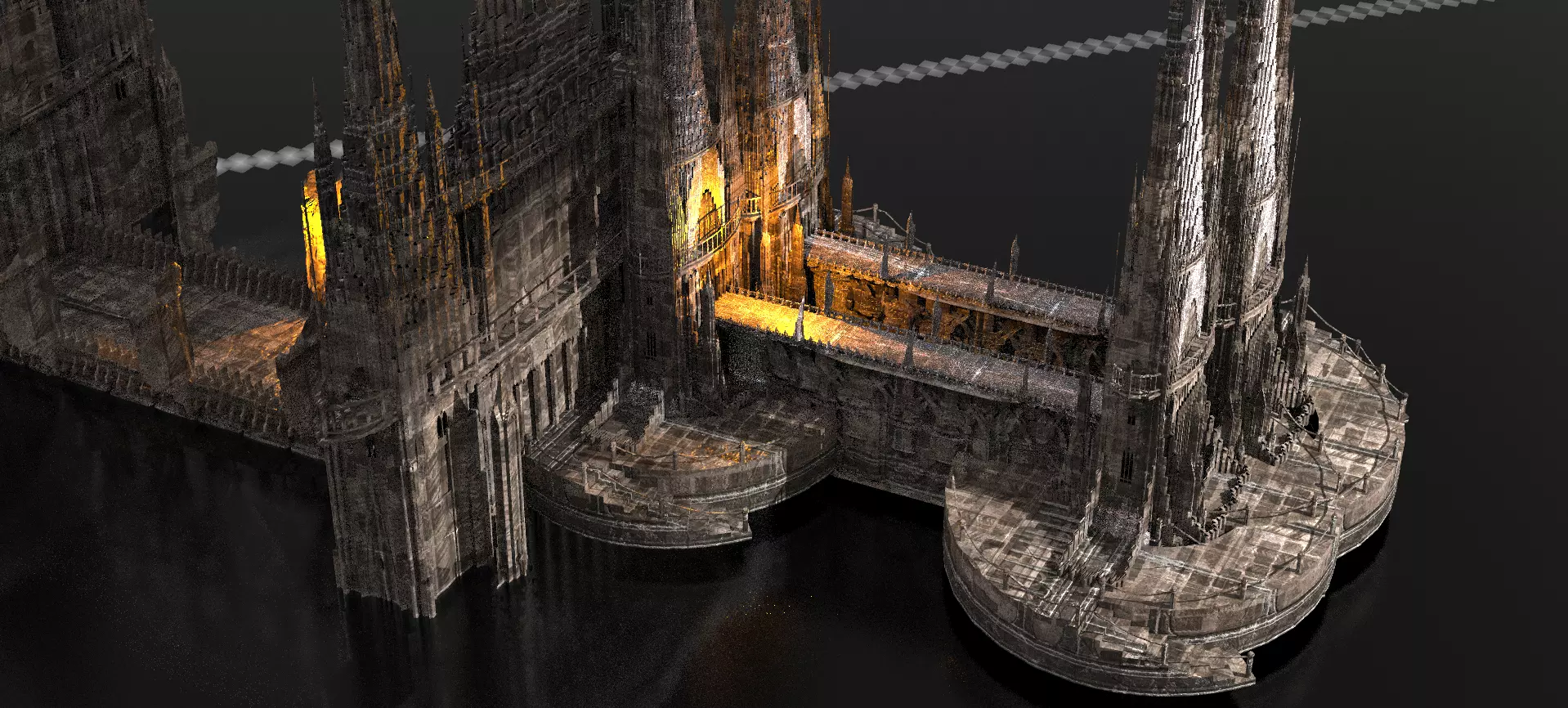 London Celtic watchtowers Castle Kit bash 2 3D model_0