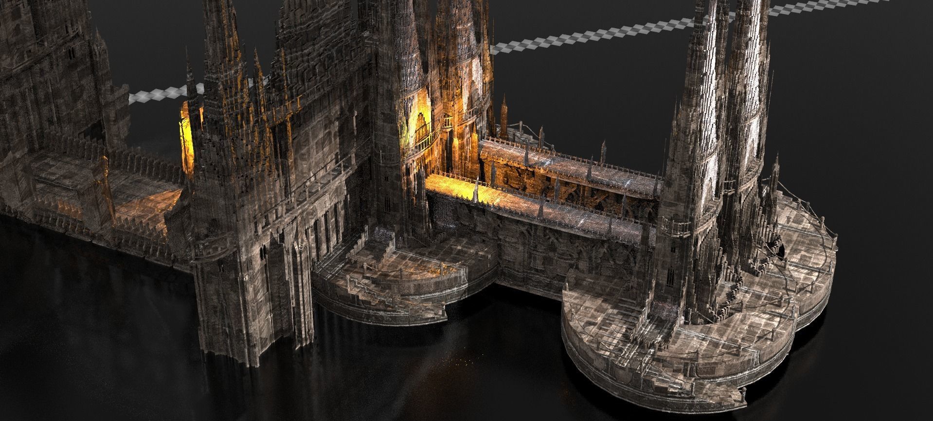 London Celtic watchtowers Castle Kit bash 2 3D model_1