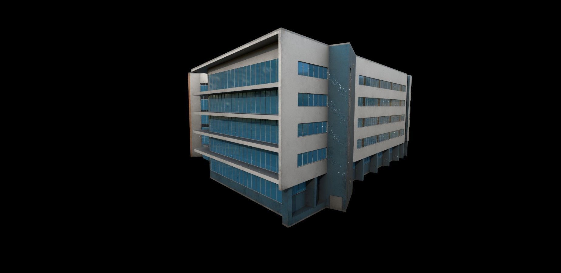 3D Building Low Poly  Low-poly 3D model_4