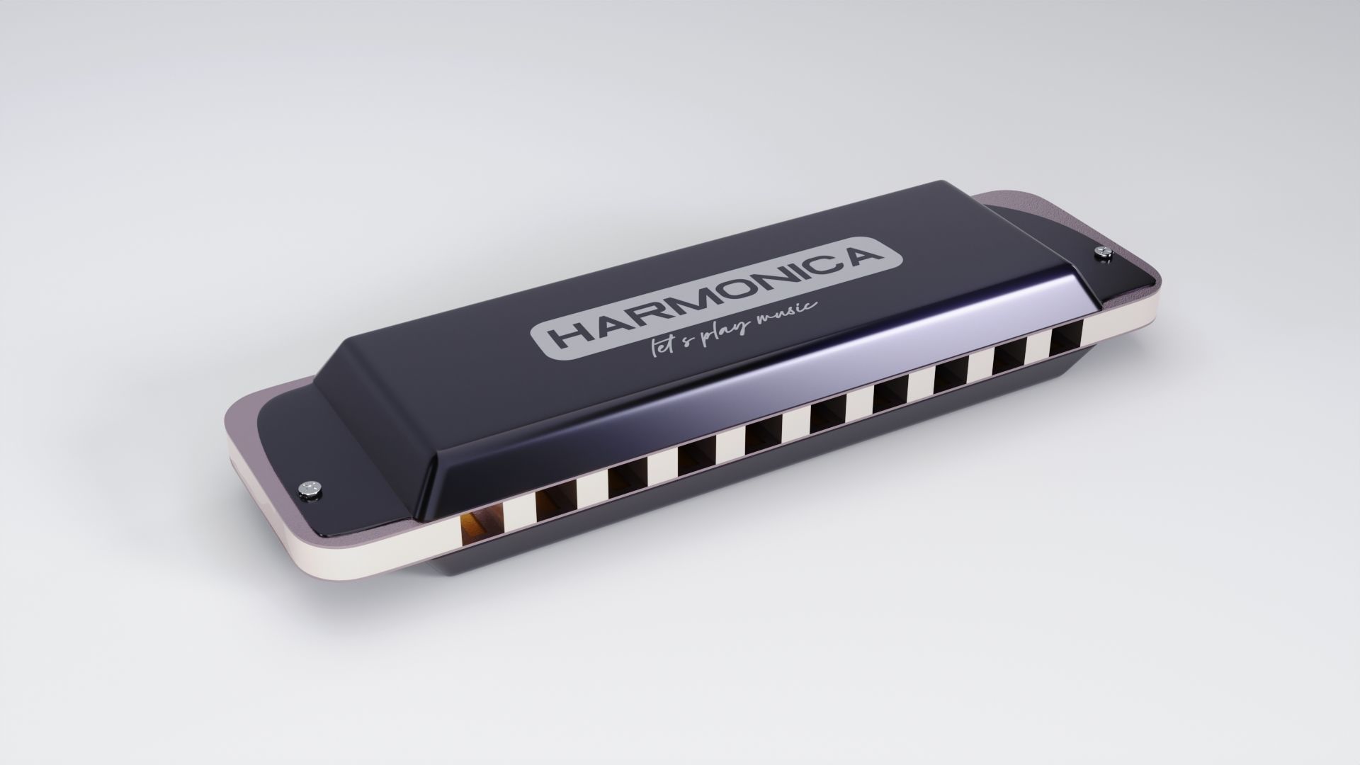 Harmonica 3D Modeling 3D model_9