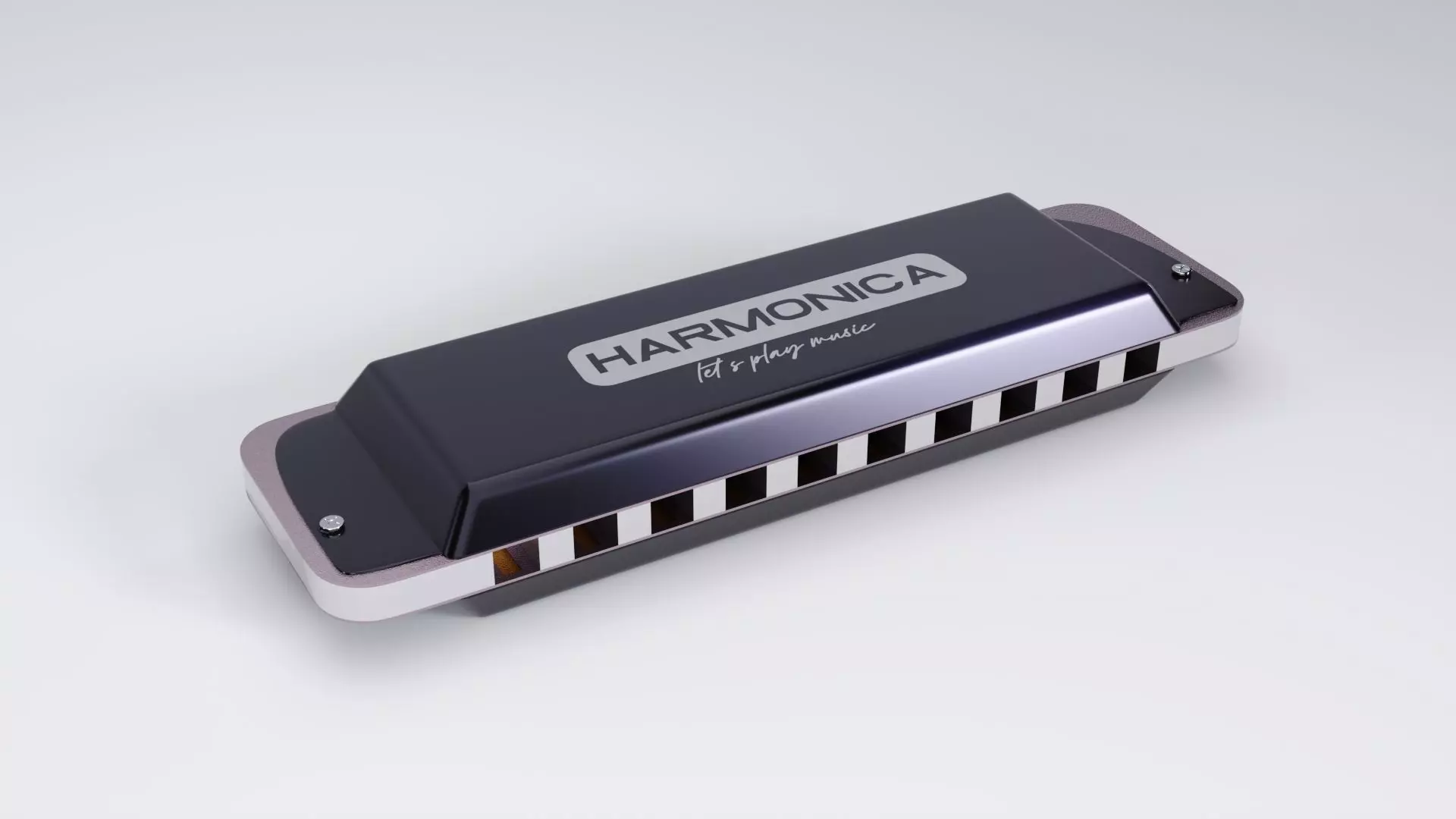 Harmonica 3D Modeling 3D model_0