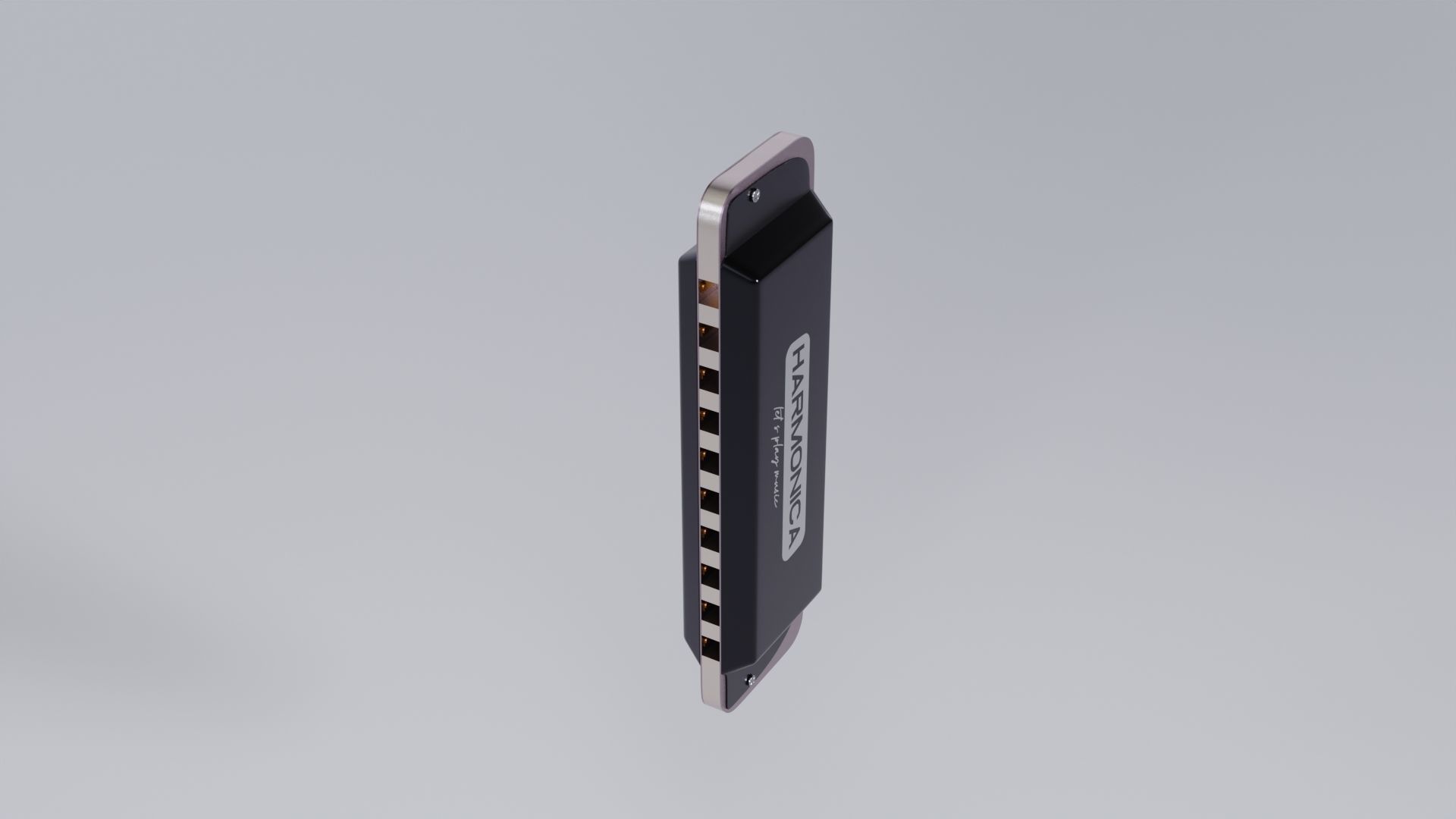 Harmonica 3D Modeling 3D model_3