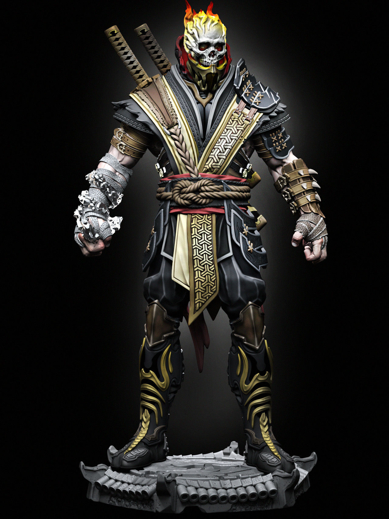 Scorpion Fanart - 100mm 3D print model_17