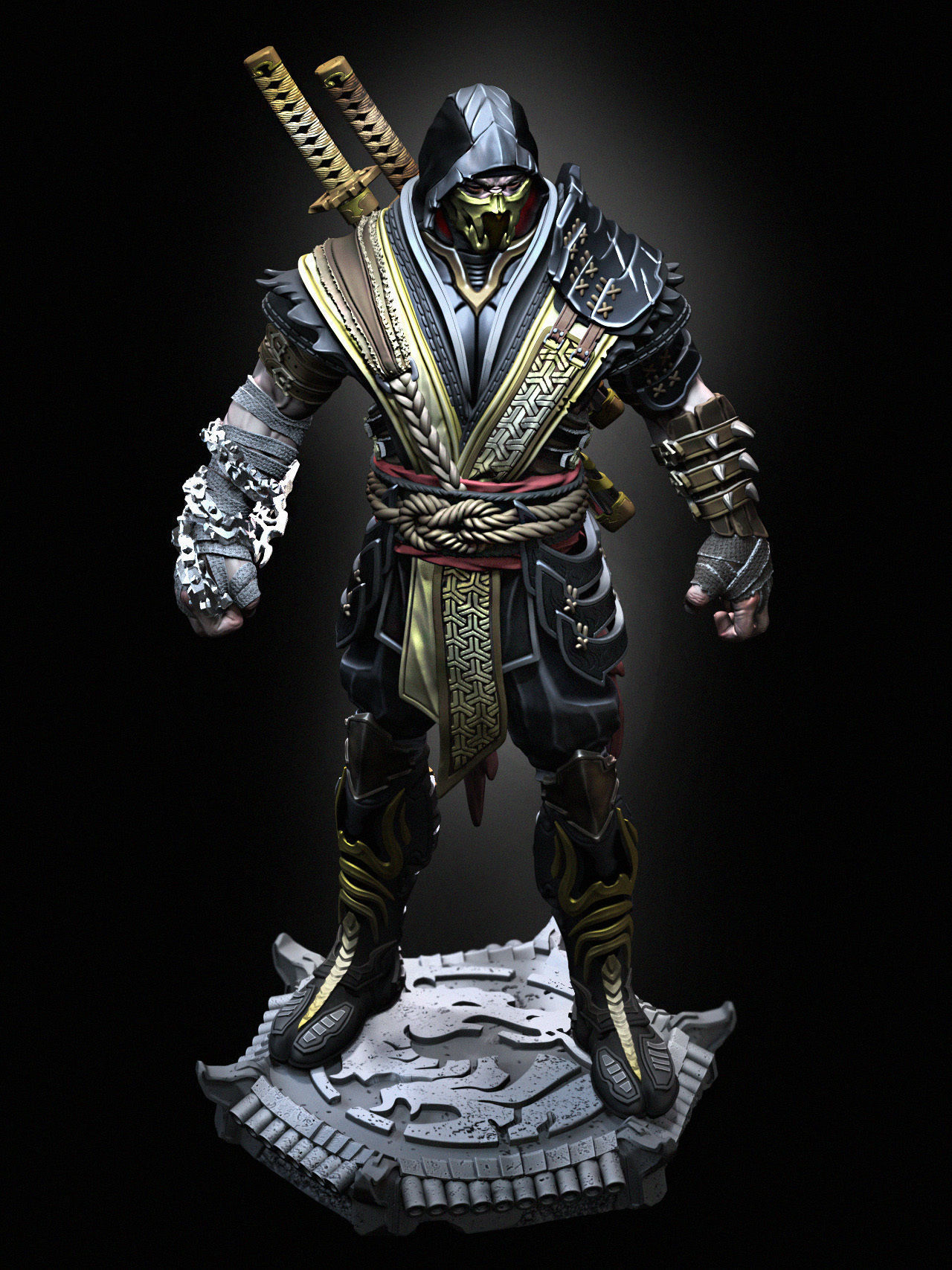 Scorpion Fanart - 100mm 3D print model_15