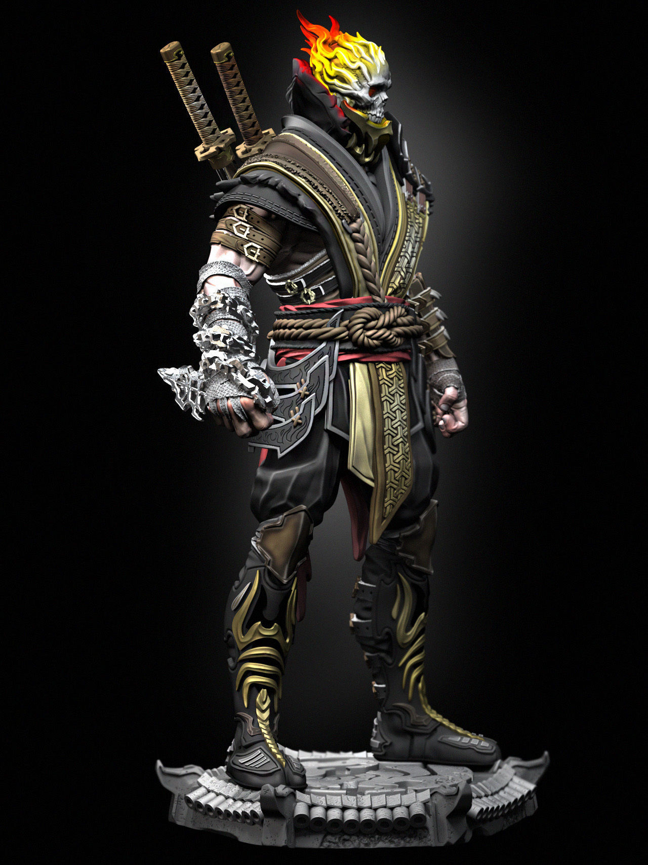 Scorpion Fanart - 100mm 3D print model_25