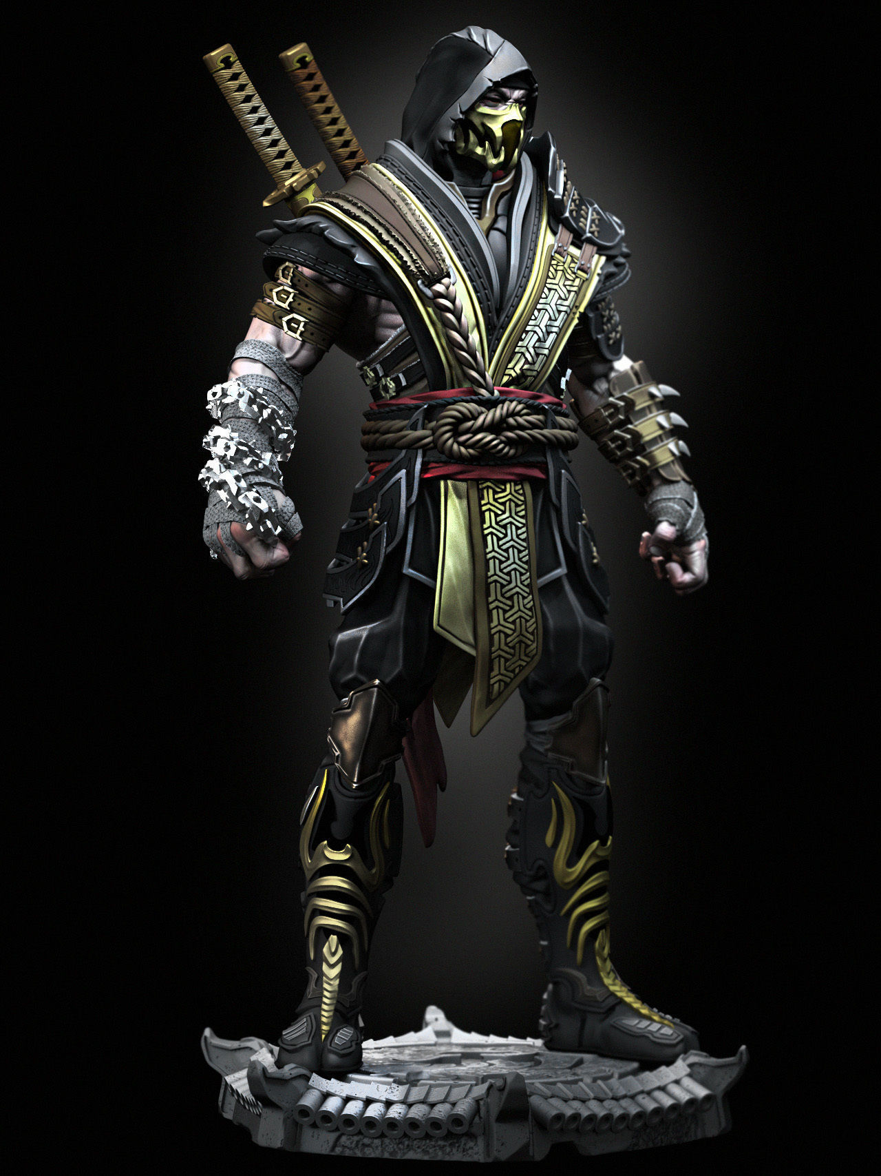 Scorpion Fanart - 100mm 3D print model_13