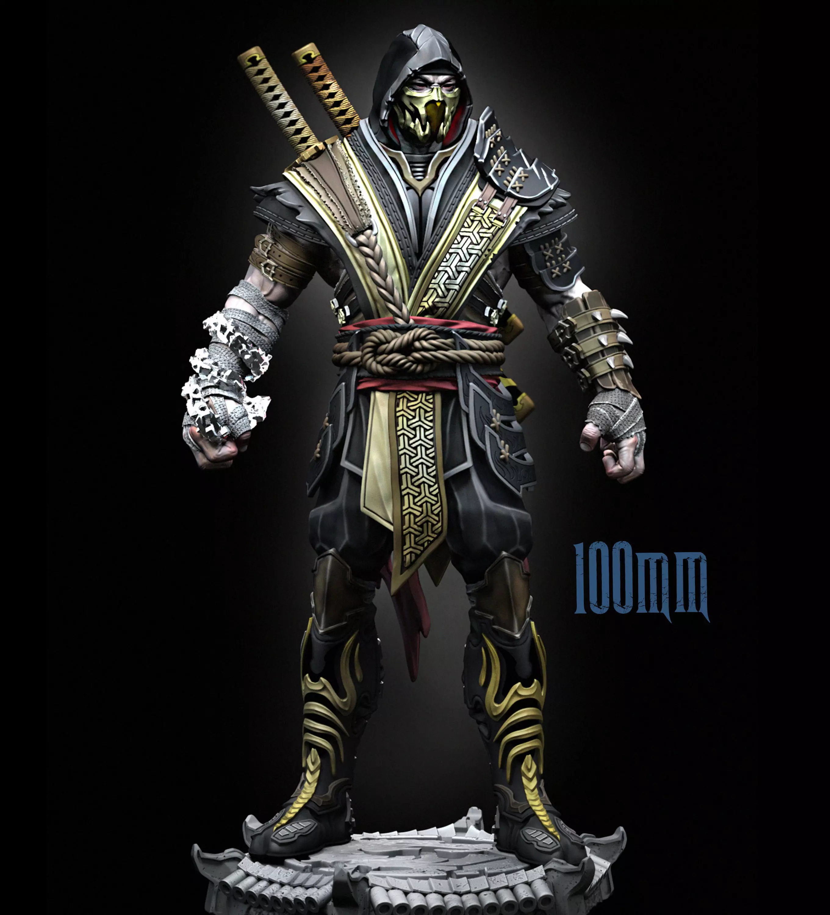 Scorpion Fanart - 100mm 3D print model_0