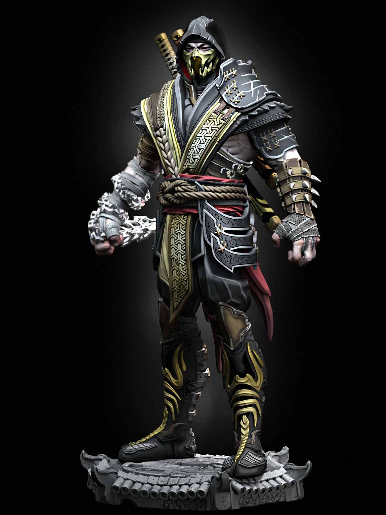 Scorpion Fanart - 100mm 3D print model_5