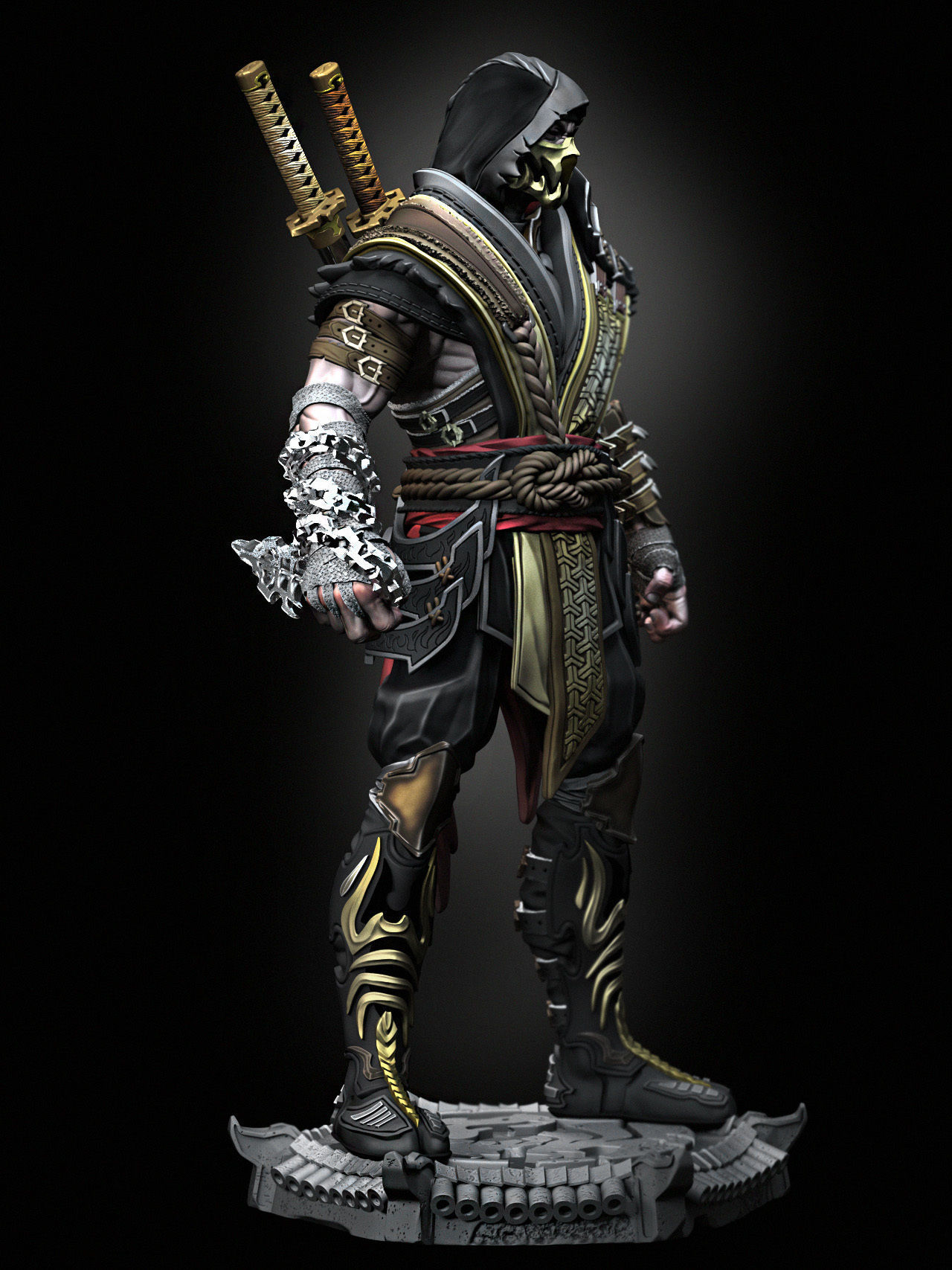 Scorpion Fanart - 100mm 3D print model_11