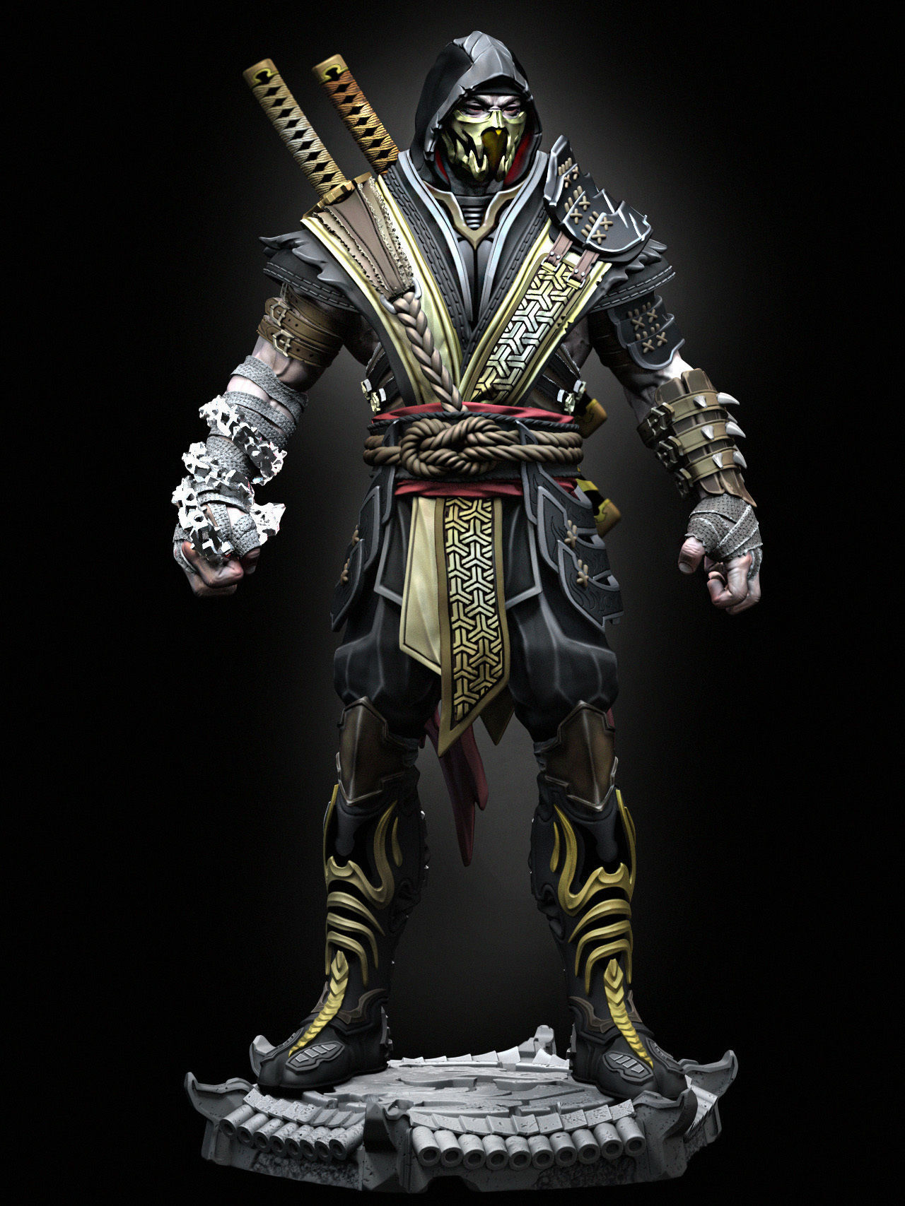 Scorpion Fanart - 100mm 3D print model_3