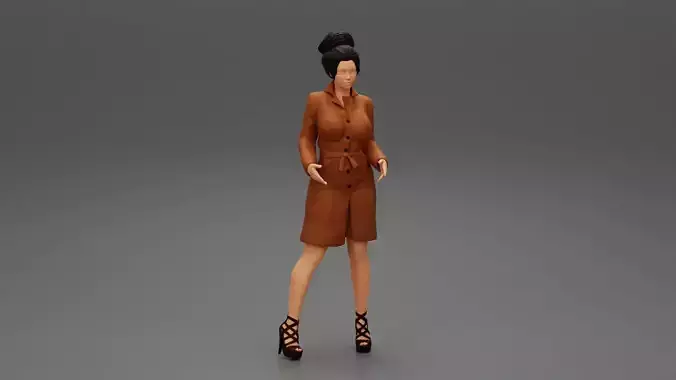 Beautiful Woman in Trench Coat Posing