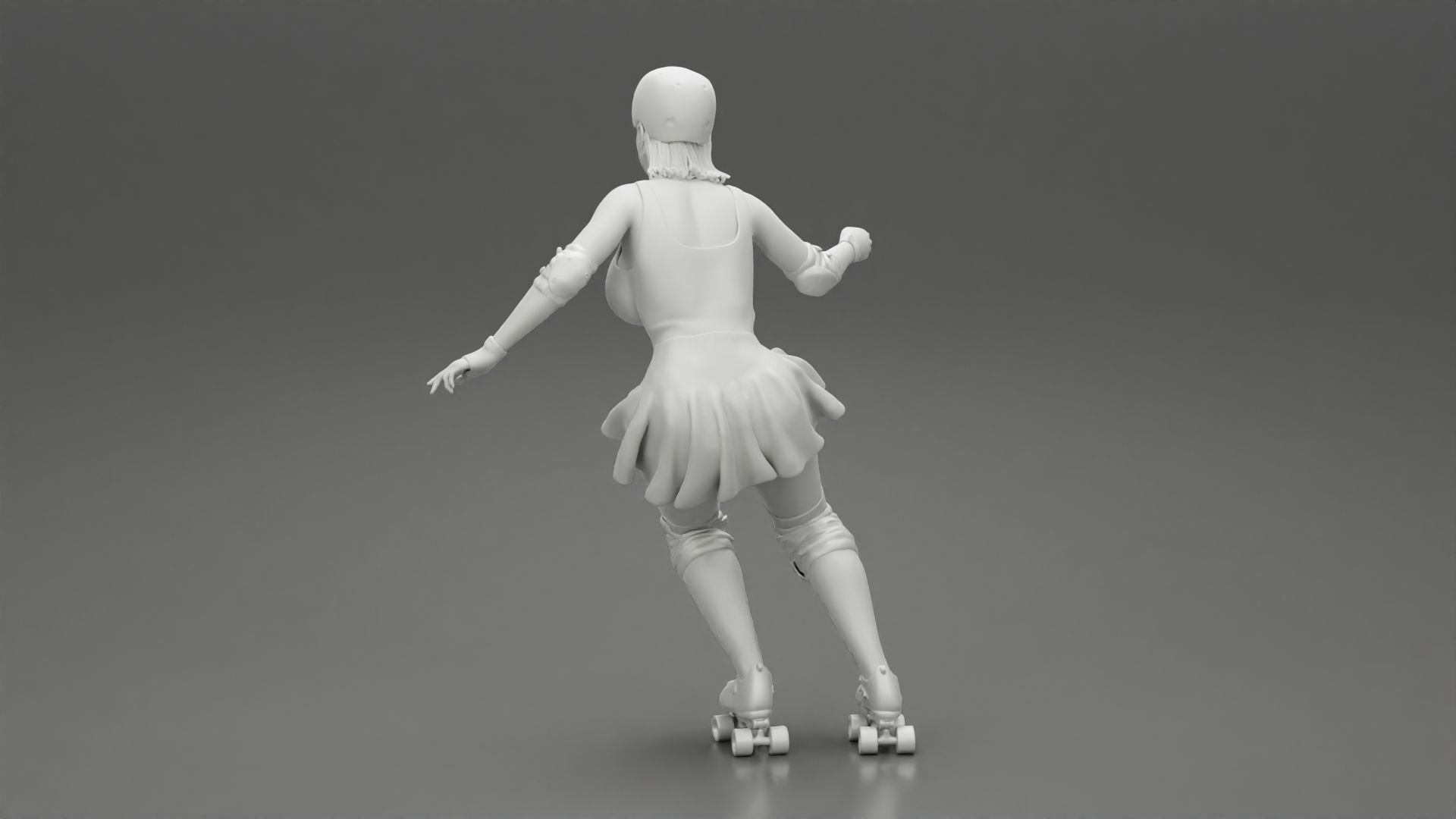 roller derby girl rolling 3D print model_9