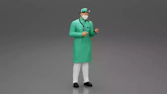 Male Surgeon Doctor Standing in Hospital