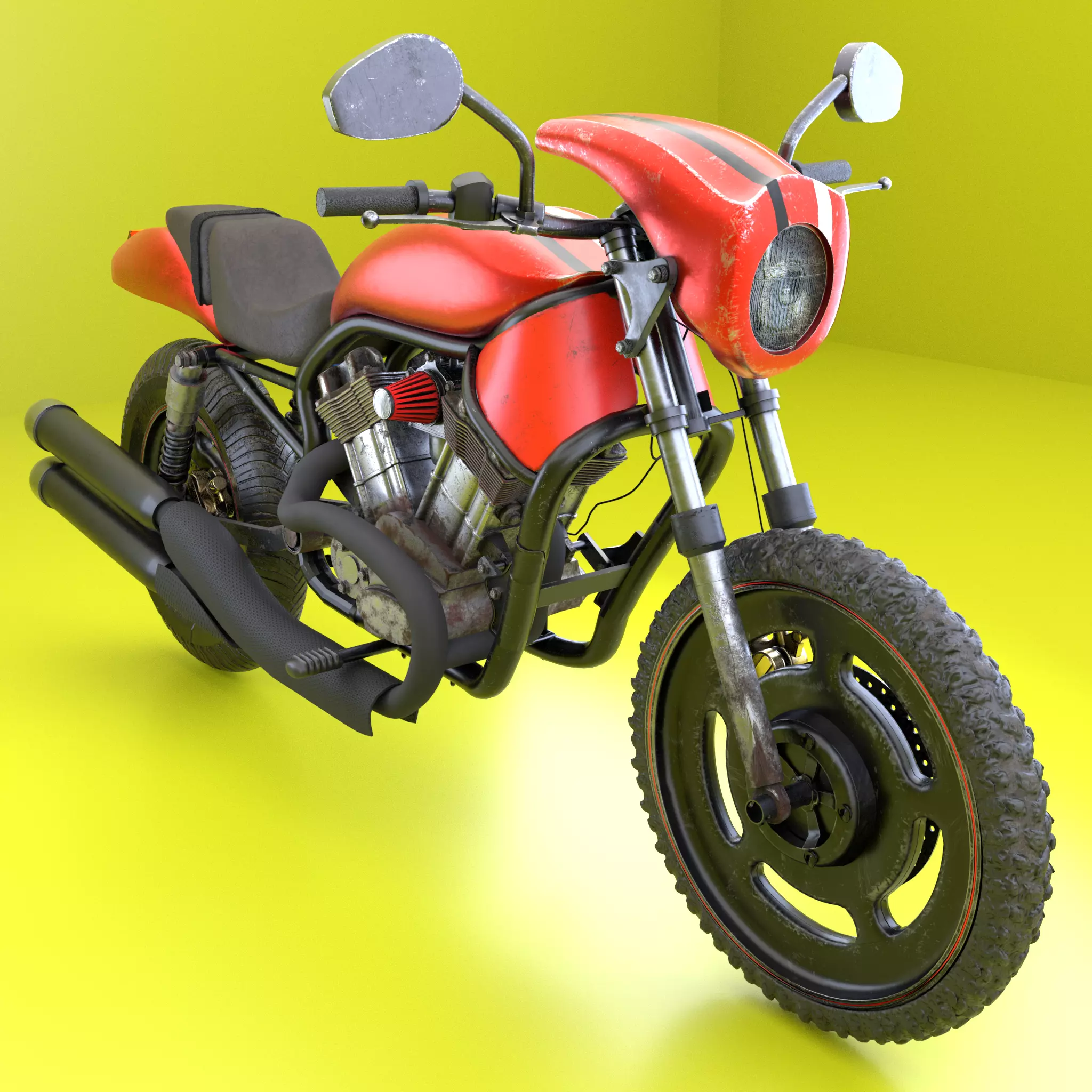 Chinese HD motorbike with rigg 3D model_0