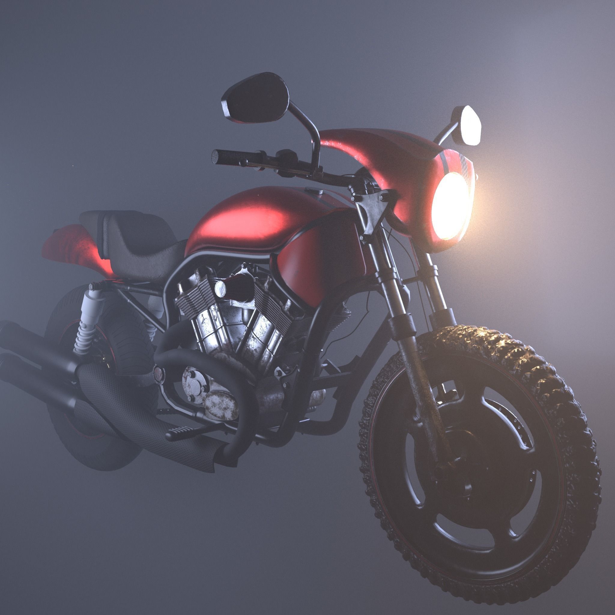 Chinese HD motorbike with rigg 3D model_18