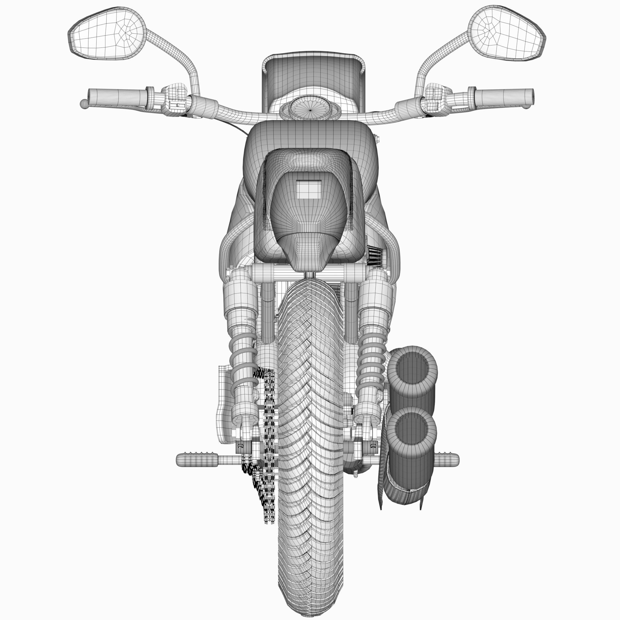 Chinese HD motorbike with rigg 3D model_2