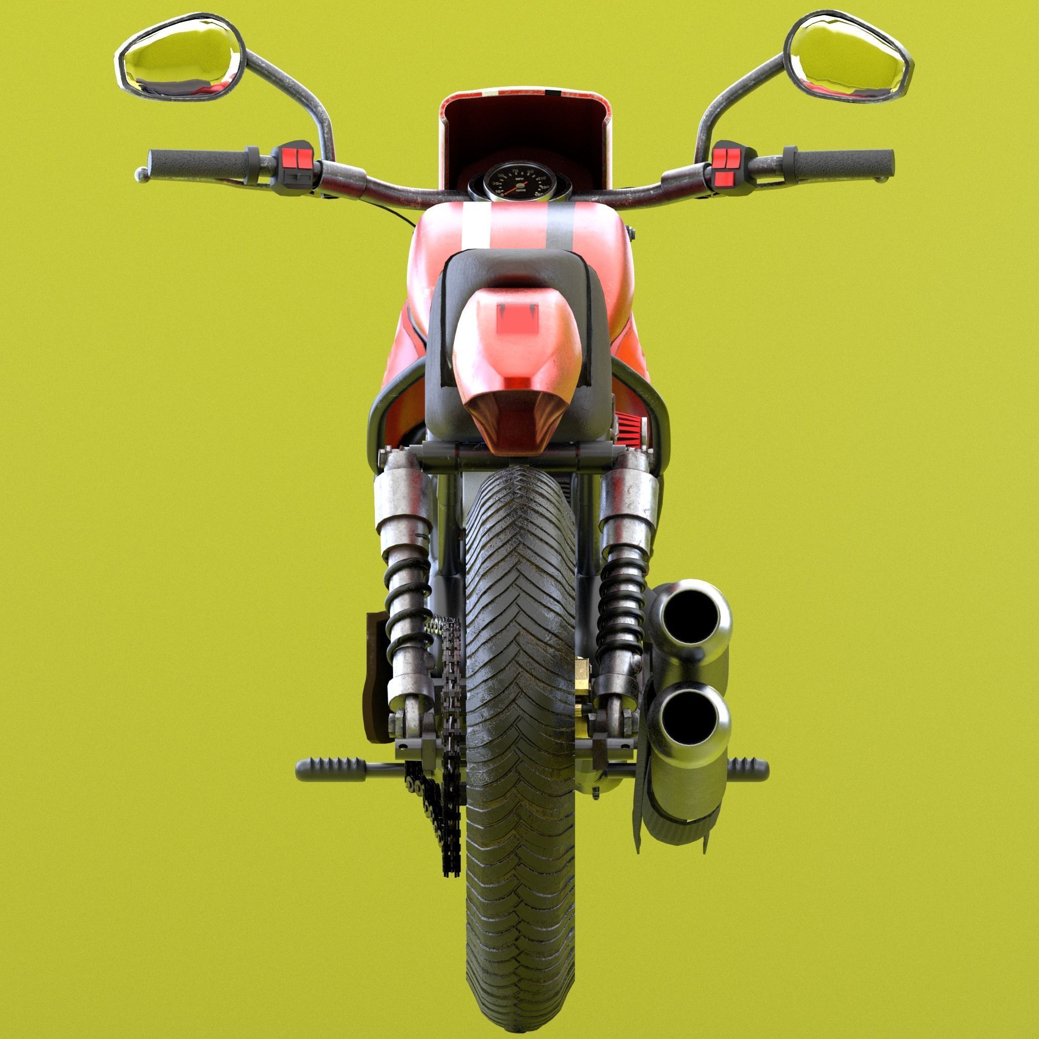 Chinese HD motorbike with rigg 3D model_1