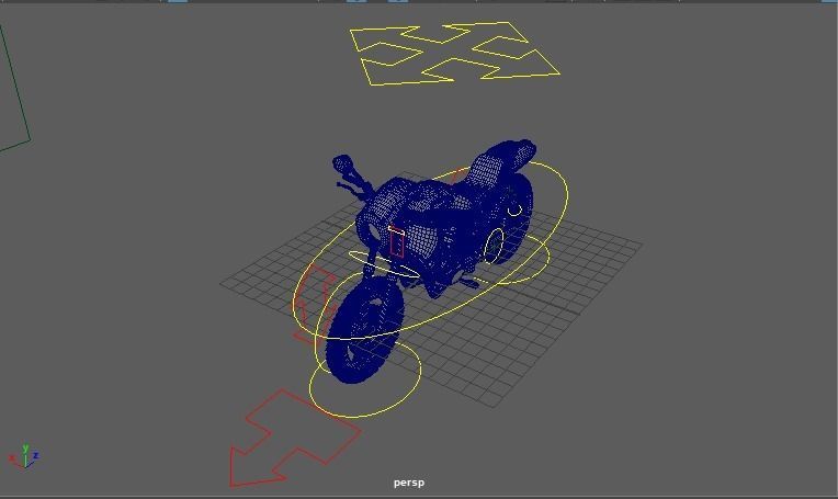 Chinese HD motorbike with rigg 3D model_5