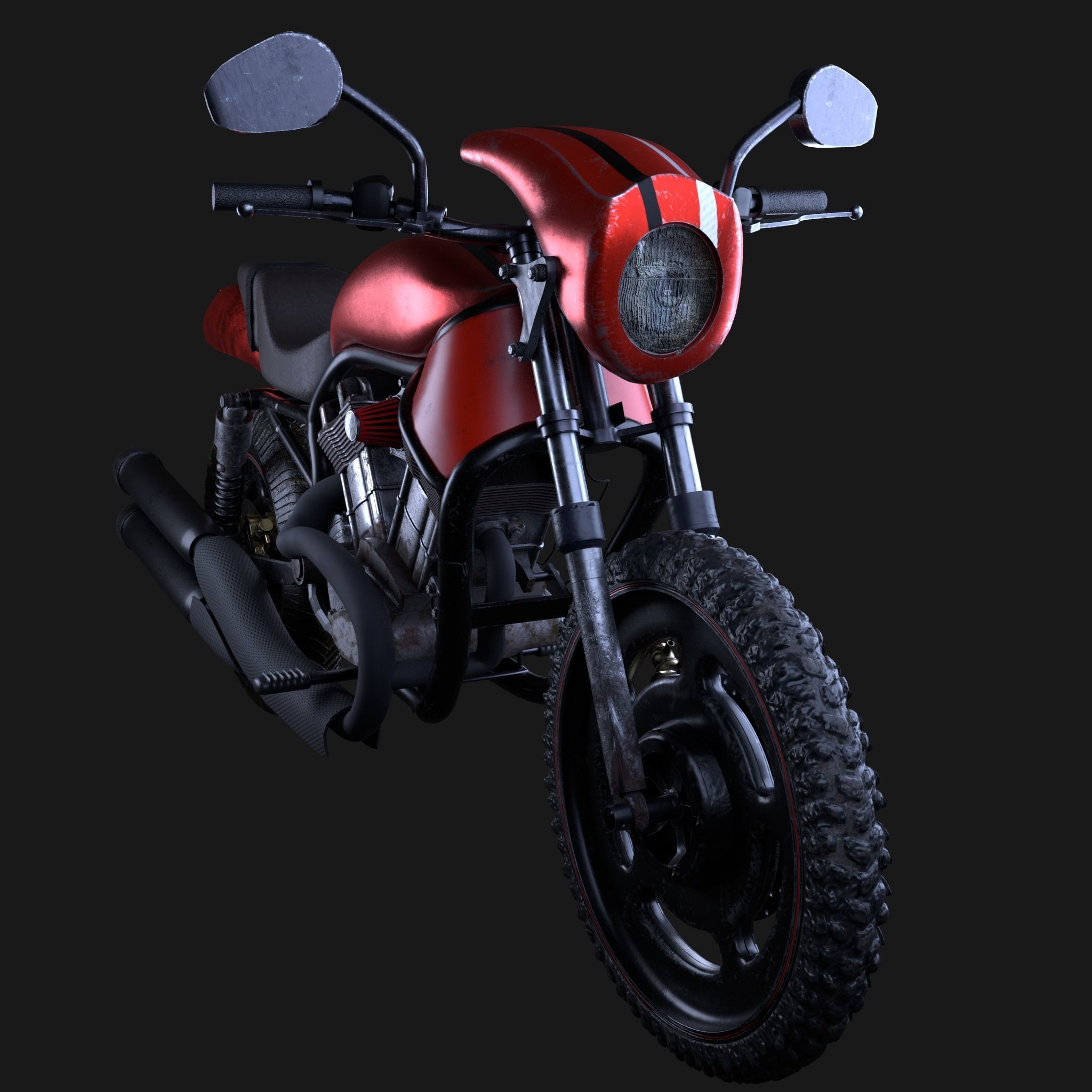 Chinese HD motorbike with rigg 3D model_15