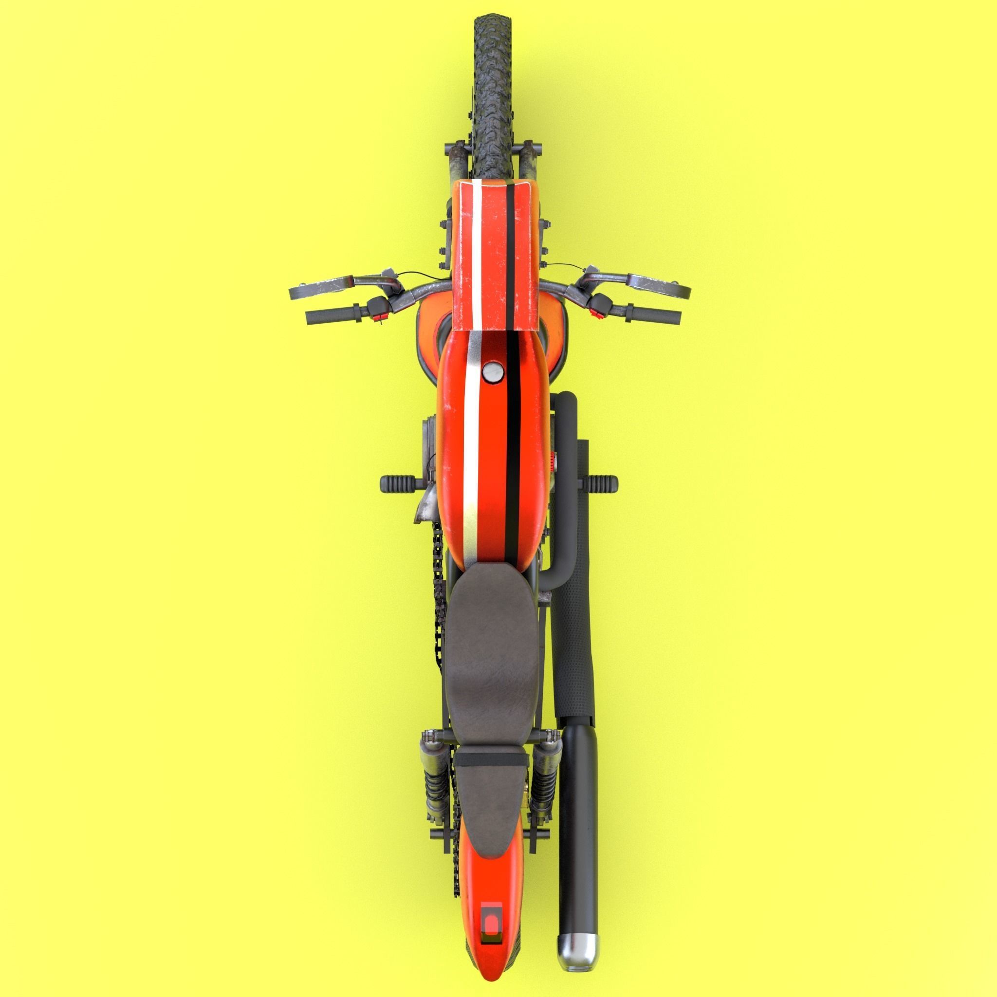 Chinese HD motorbike with rigg 3D model_12