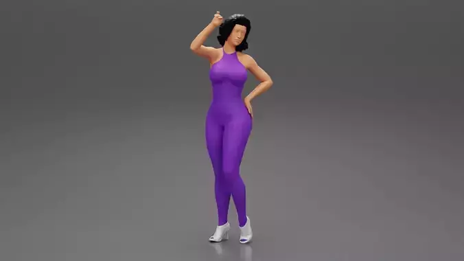 Sexy woman standing and posing in lingerie