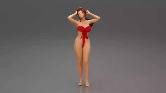 Sexy girl posing in sexy one piece