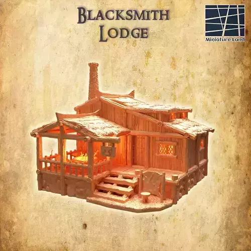 Blacksmith Lodge Tabletop Terrain 28 MM 3D print model