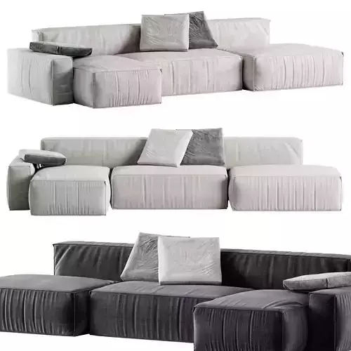  Boca Navi Sofa 4 Low-poly 3D model