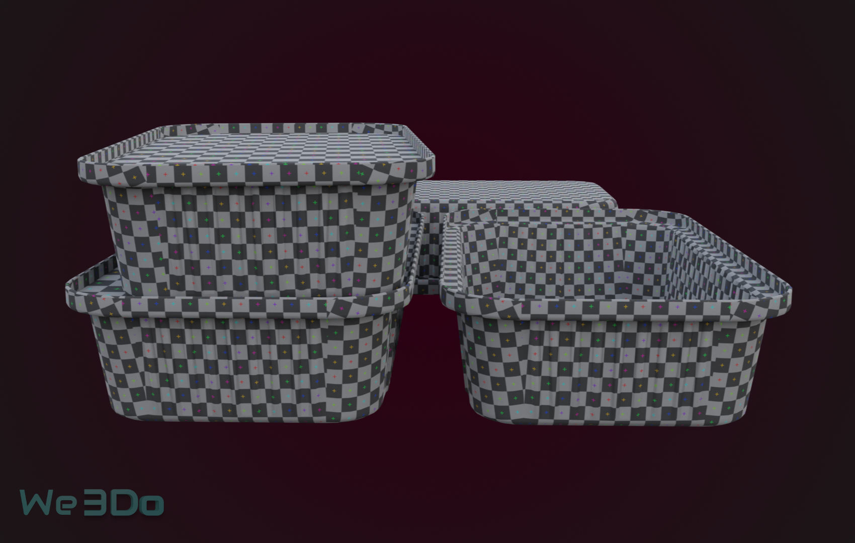 Aluminum Foil Tray Low-poly 3D model_28