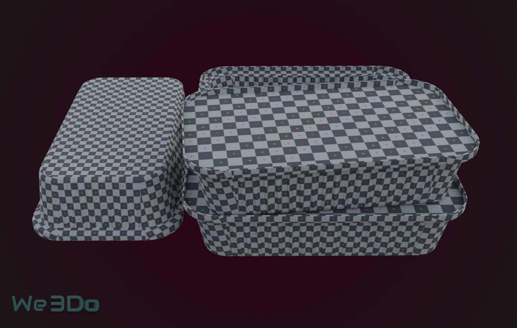 Aluminum Foil Tray Low-poly 3D model_29