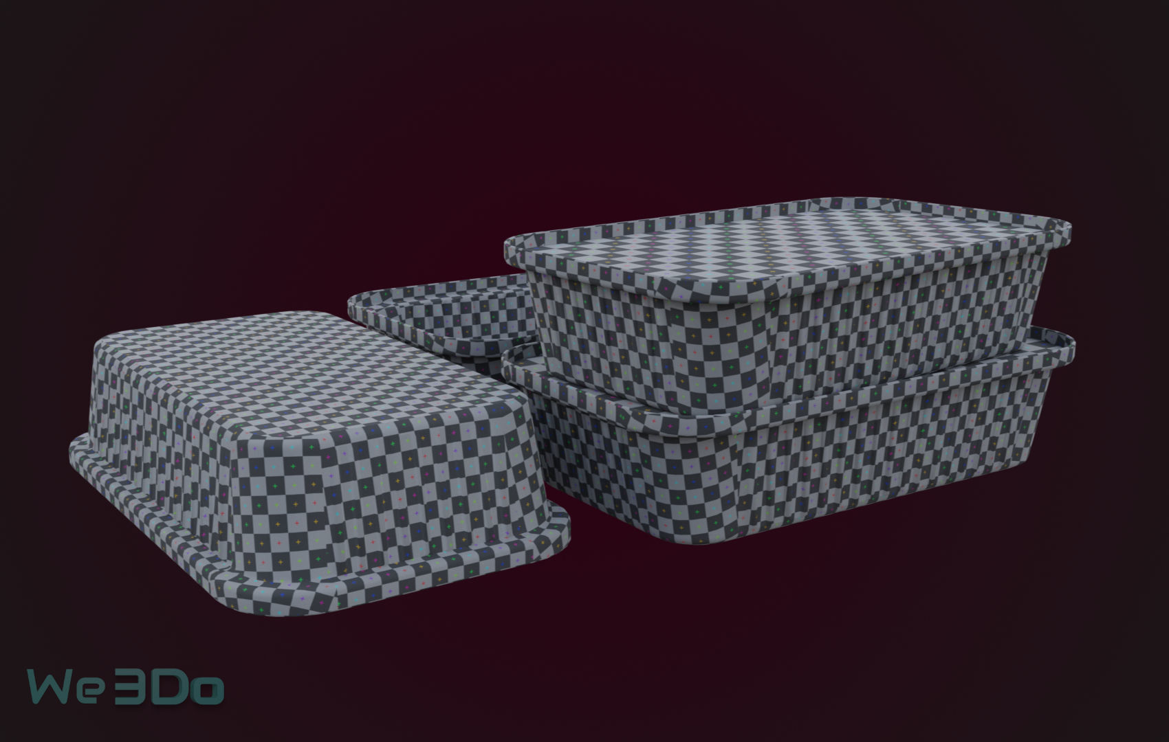Aluminum Foil Tray Low-poly 3D model_27