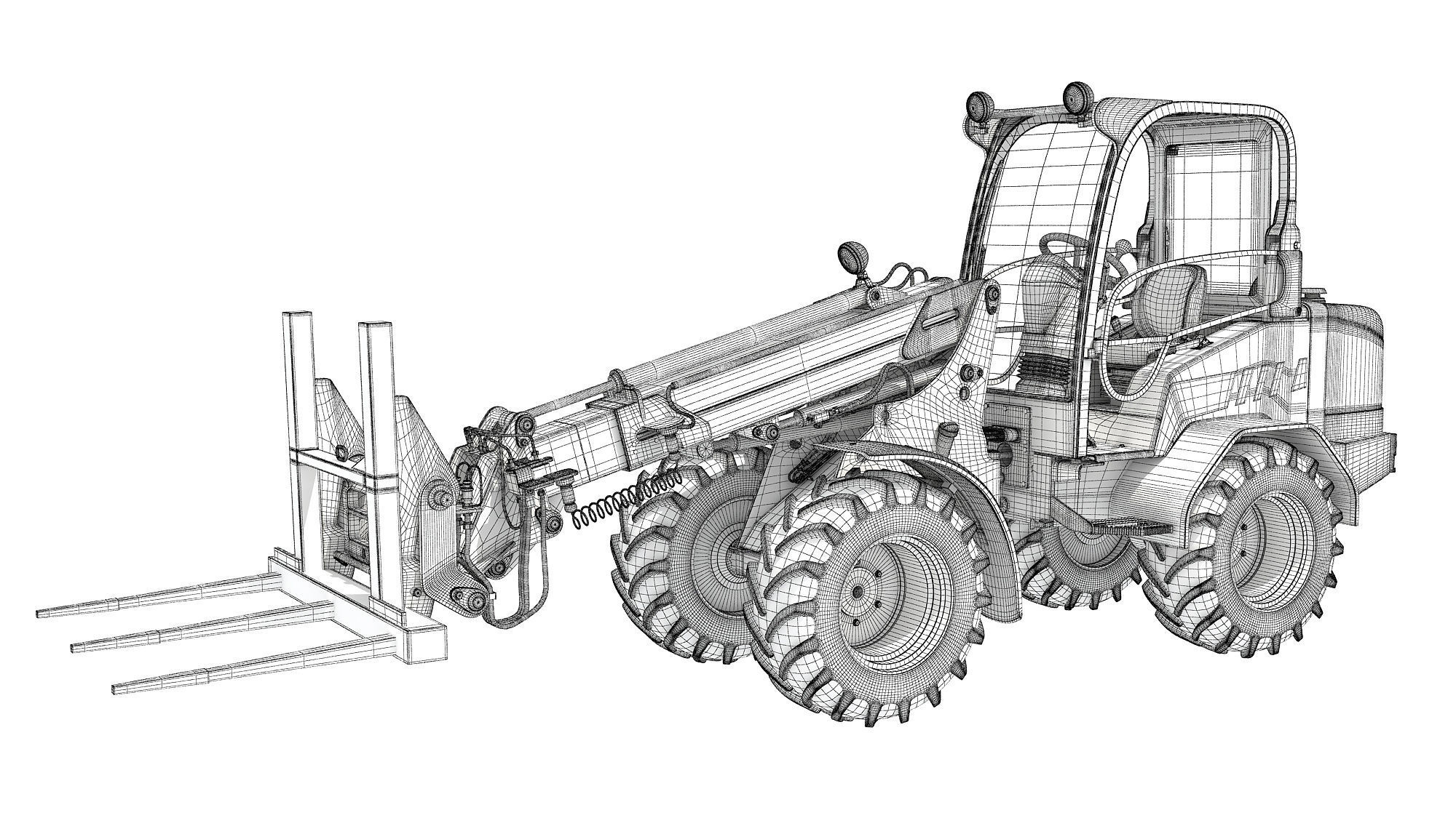 Telescopic Wheel Loader 3D model_12