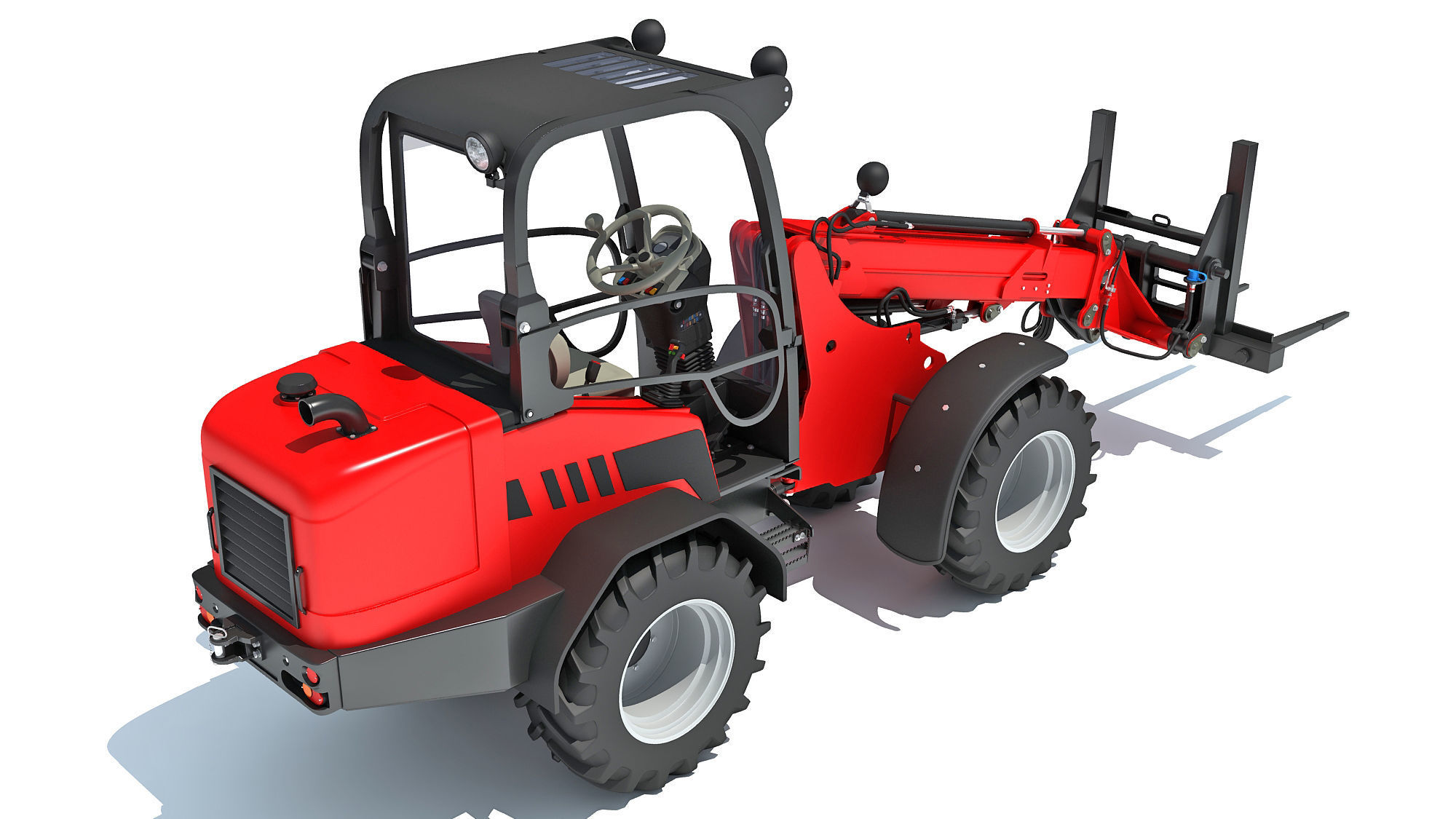 Telescopic Wheel Loader 3D model_4