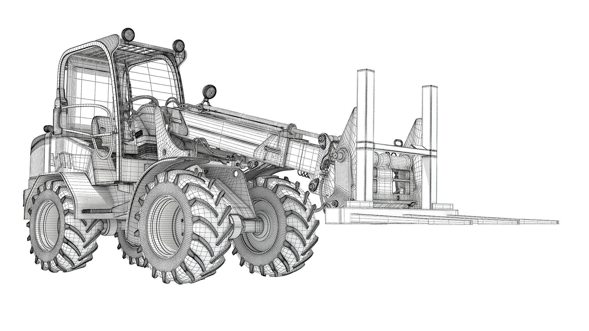 Telescopic Wheel Loader 3D model_15