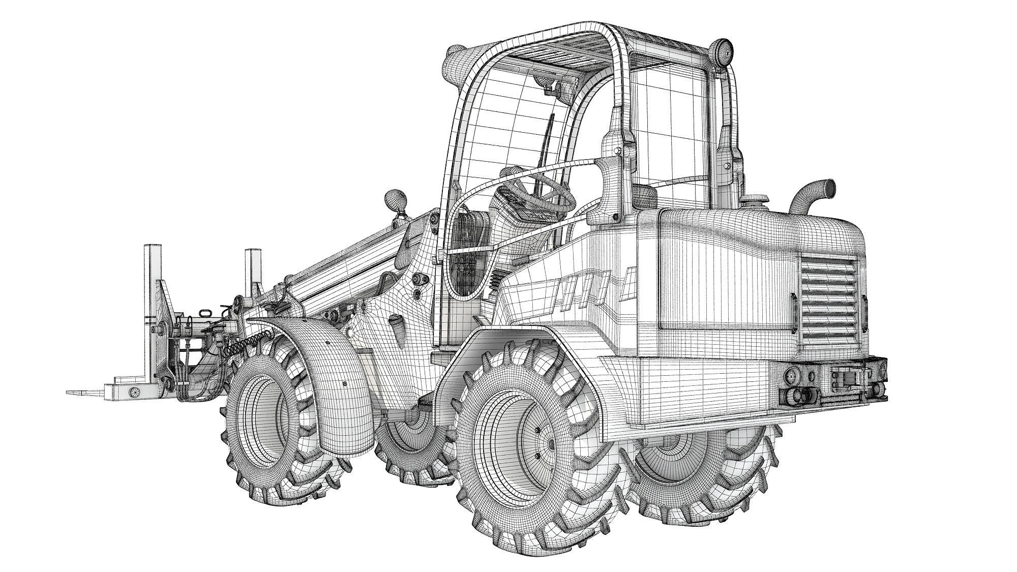 Telescopic Wheel Loader 3D model_13