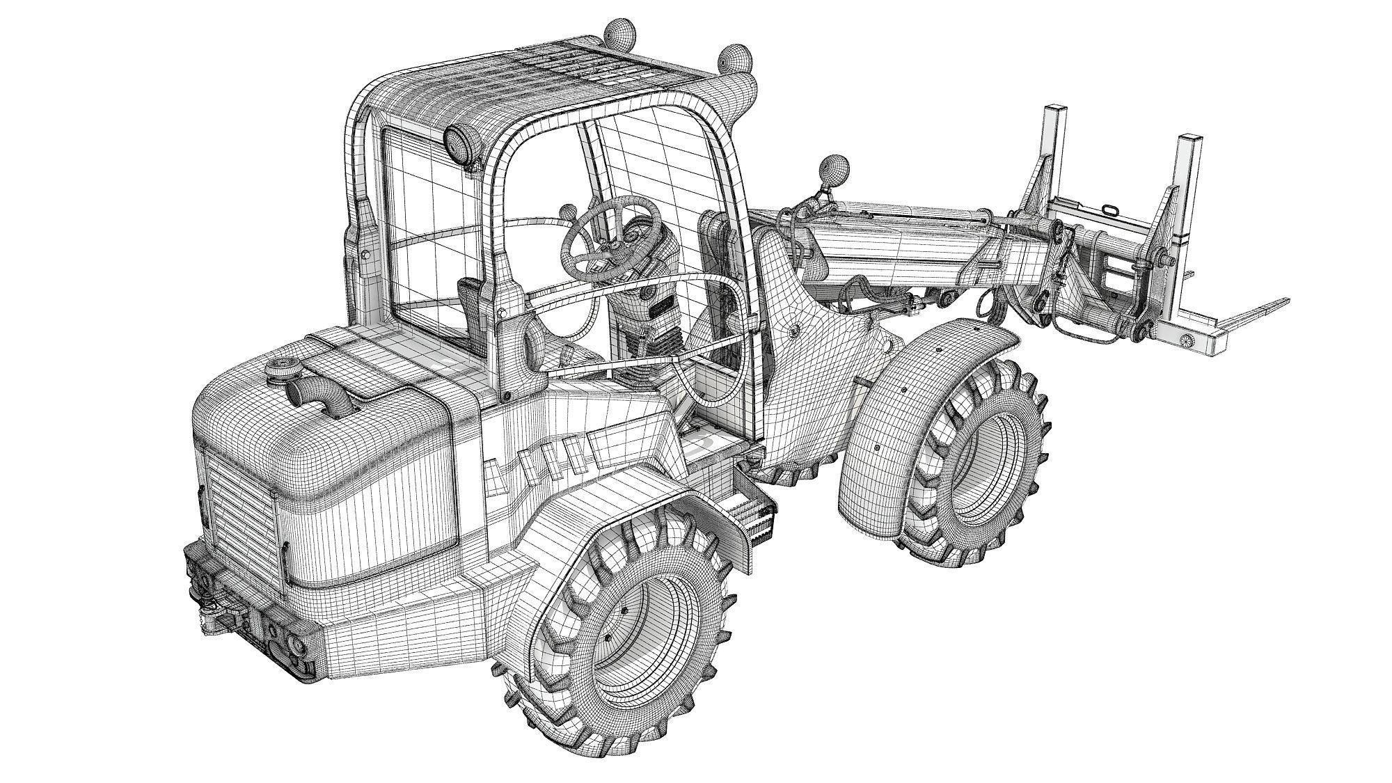 Telescopic Wheel Loader 3D model_14