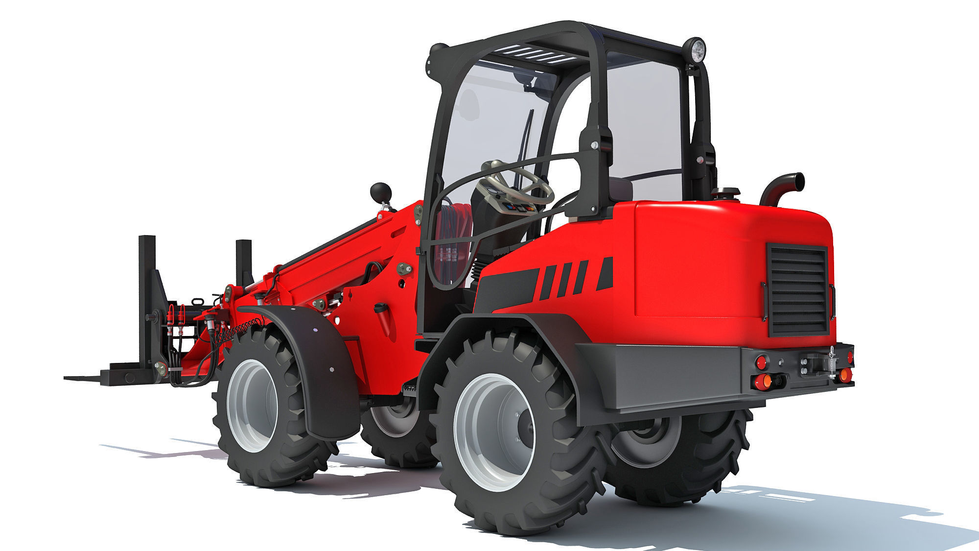 Telescopic Wheel Loader 3D model_3