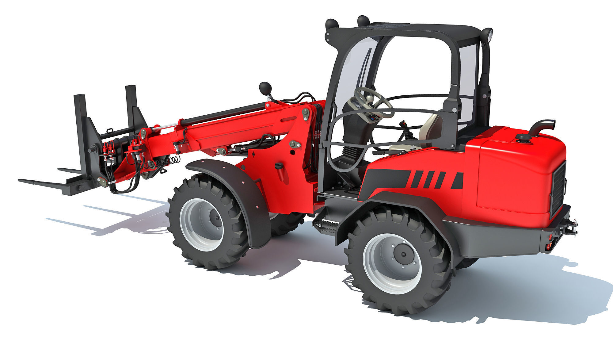 Telescopic Wheel Loader 3D model_2