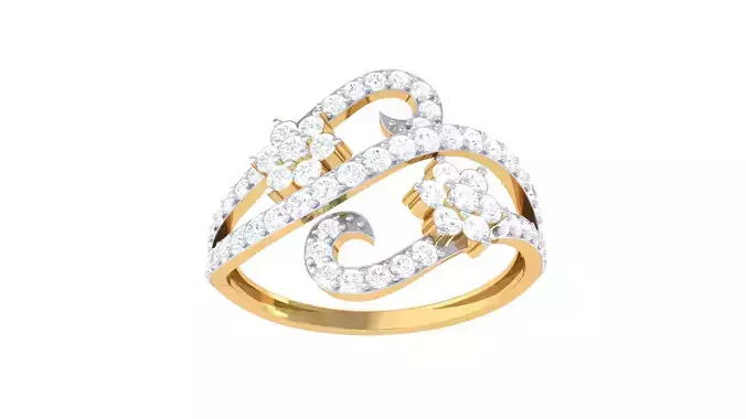 Women Wedding Engagement Ring 3dm STL OBJ FBX Renders Details