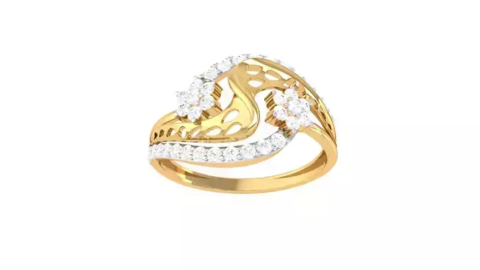 Women Wedding Engagement Ring 3dm STL OBJ FBX Renders Details