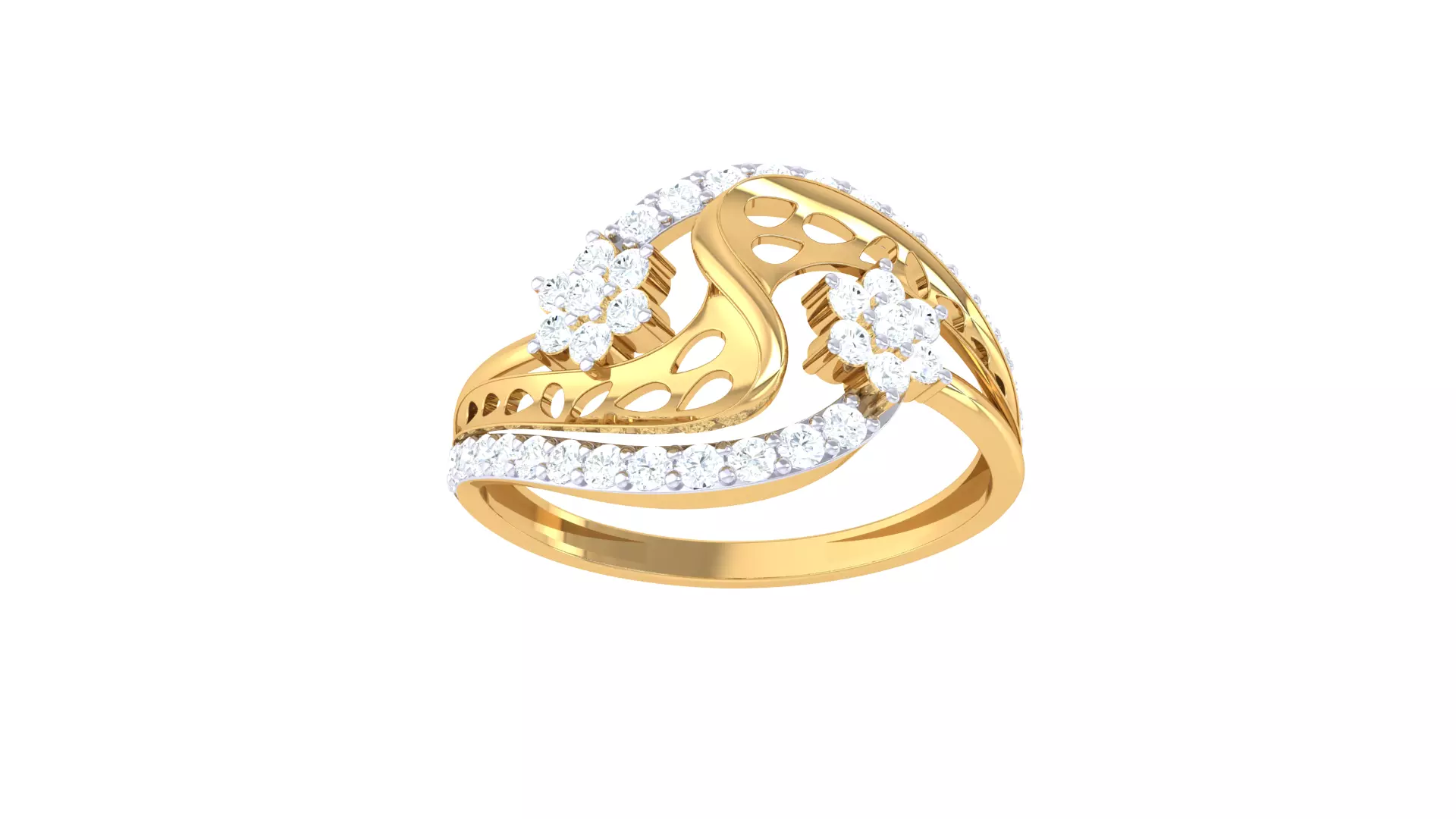 Women Wedding Engagement Ring 3dm STL OBJ FBX Renders Details 3D print model