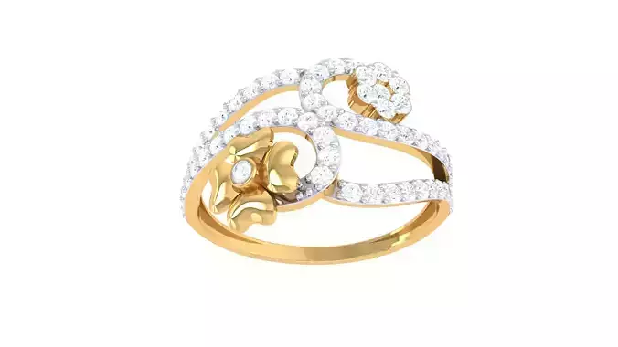 Women Wedding Engagement Ring 3dm STL OBJ FBX Renders Details