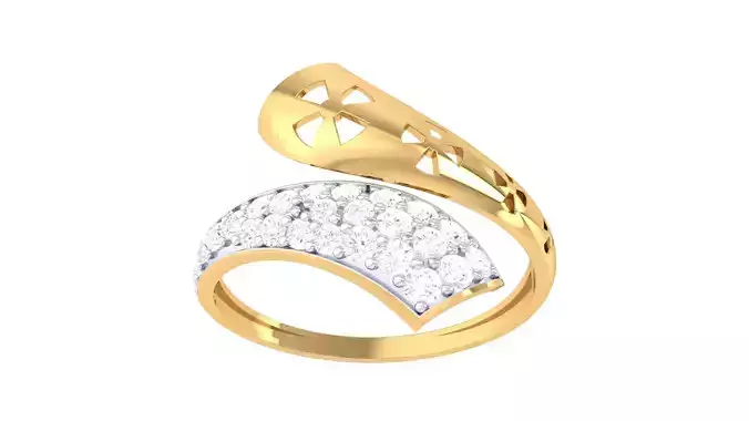 Women Wedding Engagement Ring 3dm STL OBJ FBX Renders Details